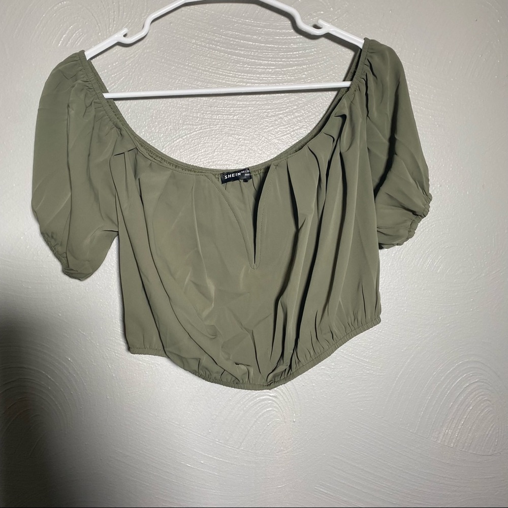 Green Crop Top